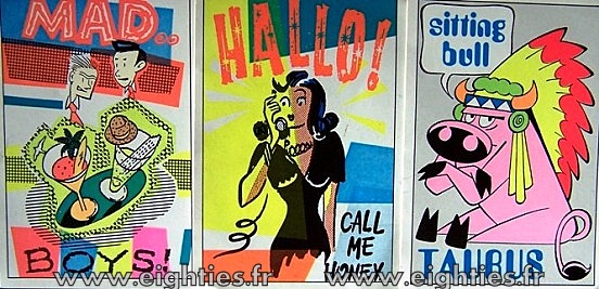 Fantastickers panini stickers fluo annees 80